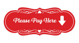 Signs ByLITA Designer Please Pay Here Wall or Door Sign