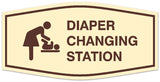 Signs ByLITA Fancy Diaper changing station Sign - Laser-Engraved Lettering | Durable ABS Plastic | Vibrant Colors | Powerful Foam Tape Wall or Door Sign