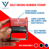 Vivid Stamp Let's Get This Done Self-Inking Rubber Stamps Teachers And Schools | Motivational Stamps For Children | Re-inkable Ink Pad