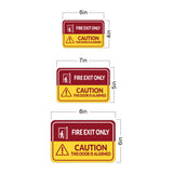 Classic Framed Plus Fire Exit Only Caution This Door Is Alarmed Wall or Door Sign | Health & Safety Warning Signage