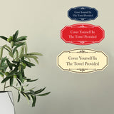 Signs ByLITA Victorian Cover Yourself In The Towel Provided Wall or Door Sign