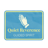 Classic Framed Plus Quiet Reverence Guided Spirit Door or Wall Sign | Church and Place of Worship Signs