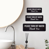 Standard Plus Please Turn Off Water Thank You Wall or Door Sign | Public Spaces Signage