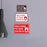 Classic Framed Welcome to Our Church Wall or Door Sign