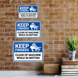 Classic Framed Plus Keep Fingers Clear Of Machine While In Motion Wall or Door Sign | Workplace Safety Compliance Signs