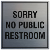 Signs ByLITA Square Sorry No Public Restroom Sign - Easy Installation | Durable Material
