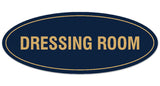 Signs ByLITA Oval DRESSING ROOM Sign - Laser-Engraved Lettering | Durable ABS Plastic | Vibrant Colors | Powerful Foam Tape