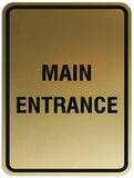 Signs ByLITA Portrait Round Main Entrance Sign - Laser-Engraved Lettering | Durable ABS Plastic | Vibrant Colors | Powerful Foam Tape
