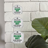 Heritage Plus Please Clean Out Lockers After Use Wall or Door Sign | Public Spaces Signage