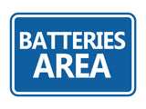 Signs ByLITA Classic Framed Batteries Area Wall or Door Sign
