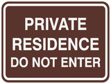 Signs ByLITA Classic Framed PRIVATE RESIDENCE DO NOT ENTER Door or Wall Sign Durable ABS Plastic | Laser Engraved | Easy Installation | Elegant Design