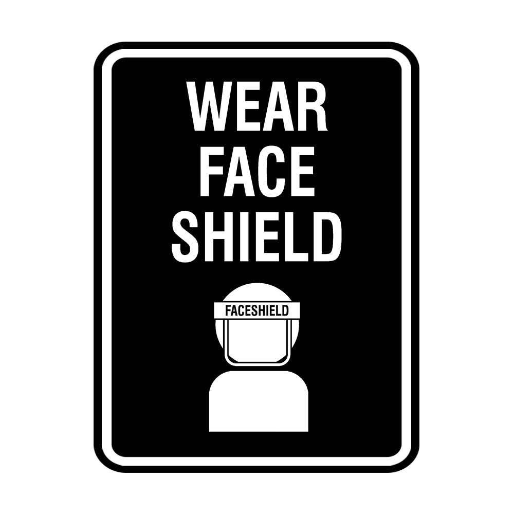 Signs ByLITA Portrait Round Wear Face Shield Wall or Door Sign