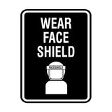Signs ByLITA Portrait Round Wear Face Shield Wall or Door Sign