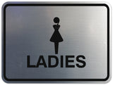 Signs ByLITA Classic Framed Ladies Figurine Restroom Sign - Easy Installation | Durable Material