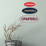 Signs ByLITA Oval Paper Sign - Laser-Engraved Lettering | Durable ABS Plastic | Vibrant Colors | Powerful Foam Tape