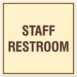 Signs ByLITA Square Staff Restroom Sign - Easy Installation | Durable Material