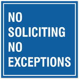 Signs ByLITA Square No Soliciting No Exceptions Sign - Easy Installation | Durable Material