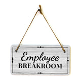 Employee Breakroom 5x10 Hanging Plus Wall or Door Sign | Office Decor