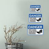 Classic Framed Plus Danger Keep Hands Clear When Equipment Is Running Wall or Door Sign | Workplace Safety Compliance Signs