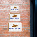 Classic Framed Plus Boat Ramp Wall or Door Sign | Marina Quayside Signage