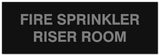 Signs ByLITA Basic Fire Sprinkler Riser Room Sign - Laser-Engraved Lettering | Durable ABS Plastic | Vibrant Colors | Powerful Foam Tape