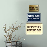 Signs ByLITA Classic Framed Please Turn Heating Off Door or Wall Sign | Eco-Friendly Home Signs