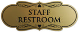 Signs ByLITA Designer Staff Restroom Sign - Easy Installation | Durable Wall or Door Sign