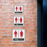 Square Plus Restroom Wall or Door Sign | Office & Workspace Bathroom Signage