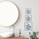 Square Plus Please Wash Your Hands Wall or Door Sign | Office & Workspace Bathroom Signage