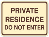Signs ByLITA Classic Framed PRIVATE RESIDENCE DO NOT ENTER Door or Wall Sign Durable ABS Plastic | Laser Engraved | Easy Installation | Elegant Design