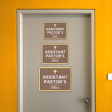Classic Framed Plus Assistant Pastor’s Office Door or Wall Sign | Church and Place of Worship Signs