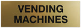 Signs ByLITA Basic Vending Machines Sign - Laser-Engraved Lettering | Durable ABS Plastic | Vibrant Colors | Powerful Foam Tape