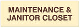 Signs ByLITA Basic Maintenance & Janitor Closet Sign - Easy Installation | Durable Material