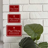 Classic Framed Plus Prayer Ministry – Standing Together In Faith and Prayer Door or Wall Sign | Place of Worship Signs