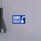 Classic Framed Plus Prevent Your Pipes From Freezing Pour Antifreeze Down The Drains Wall or Door Sign | RV Accessories