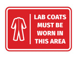 Signs ByLITA Classic Framed Lab Coats Must Be Worn In This Area Door or Wall Sign Easy Installation | Health And Safety | Building And Hospitality Signs