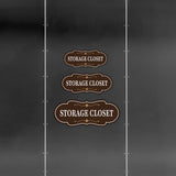 Designer Plus Storage Closet Wall or Door Sign | Business and Workplace Signage