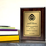 Health Professional Theme Custom Award Plaque | Achievement and Service Personalizable Plaques