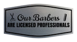 Signs ByLITA Fancy Our Barbers Are Licensed Professionals Easy Installation | Durable Construction | Barbers | Grooming and Styling | Hair Wall or Door Sign