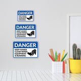 Classic Framed Plus Danger Keep Hands Clear When Equipment Is Running Wall or Door Sign | Workplace Safety Compliance Signs