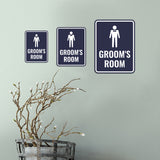 Portrait Round Plus Groom's Room Wall or Door Sign | Weddings & Events Signage