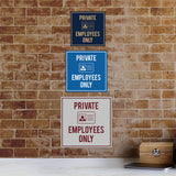 Signs ByLITA Square Private Employees Only Wall or Door Sign