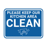 Signs ByLITA Classic Framed Please Keep Our Kitchen Area Clean Wall or Door Sign