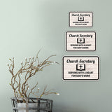 Classic Framed Plus Church Secretary – Serving With a Heart For God’s Work Door or Wall Sign | Church and Place of Worship Signs
