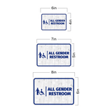 Classic Framed Plus All Gender Restroom Wall or Door Sign Easy Installation | Business & Public Bathroom Signs