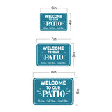 Classic Framed Plus Welcome To Our Patio Sit Long... Talk Much... Laugh Often... Wall or Door Sign | Funny Home Decor