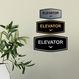 Fancy Elevator Down Arrow Wall or Door Sign