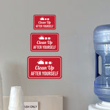 Classic Framed Plus Clean Up After Yourself Wall or Door Sign | Shared Kitchen Cleanliness and Hygiene