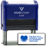 Vivid Stamp The gift of a cheerful spirit is a blessing from God Self-Inking Rubber Stamps