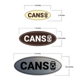 Signs ByLITA Oval Cans Sign - Laser-Engraved Lettering | Durable ABS Plastic | Vibrant Colors | Powerful Foam Tape